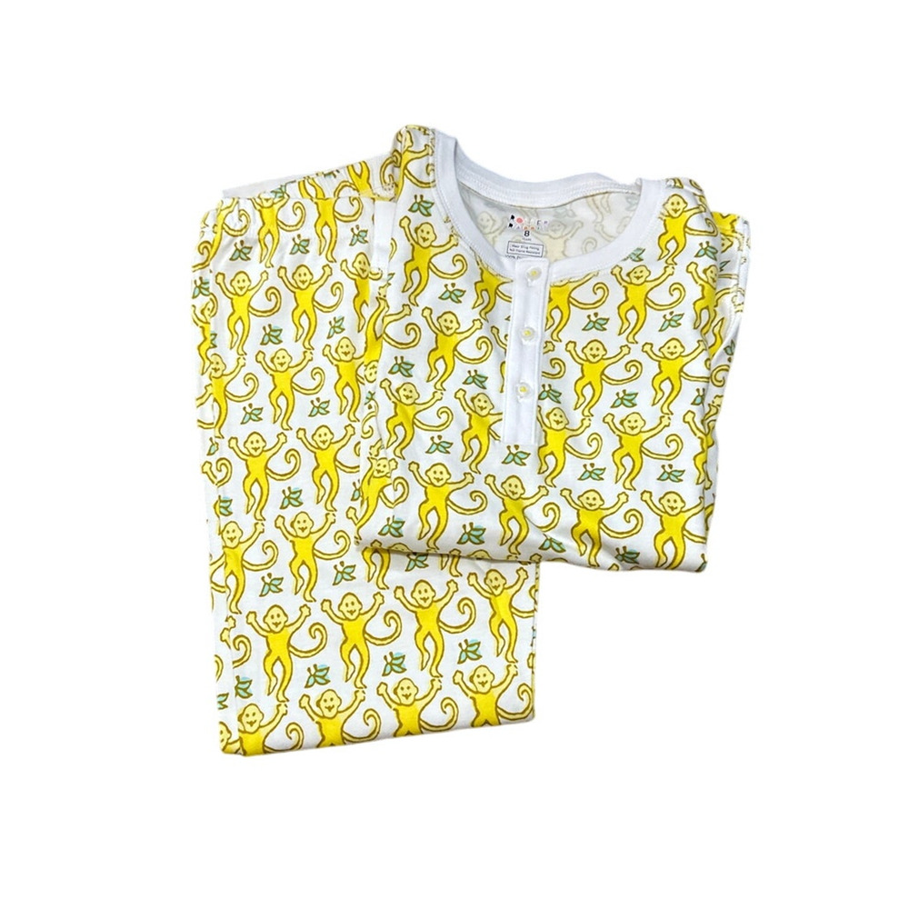 Roller Rabbit Kids Monkey Pajamas in Sunshine Size 8 New with tags